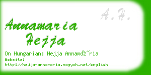 annamaria hejja business card